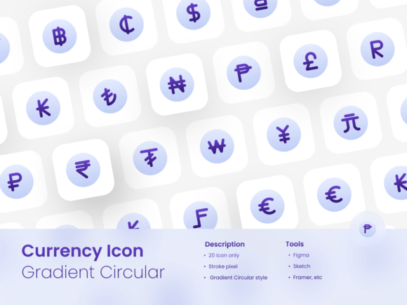 Currency Icon Set Gradient Circular: Elevating Visual Communication in a Digital Economy