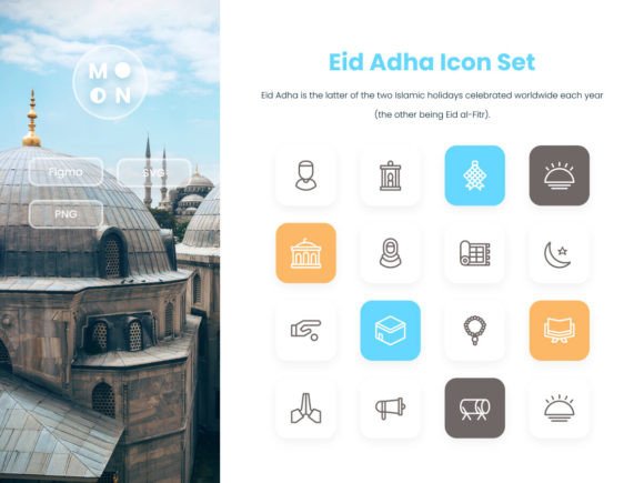 Enhancing Eid Al-Adha Projects with an Outline Icon Set