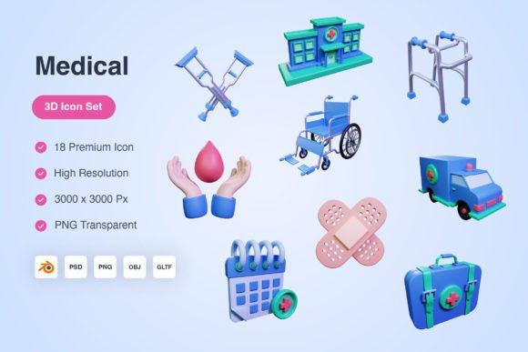 Enhancing Medical Communication with 3D Icon Sets