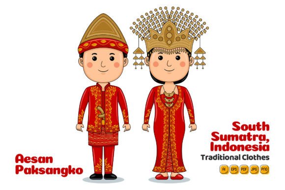 Palembang Indonesia Traditional Cloth 2: A Vector Design Resource