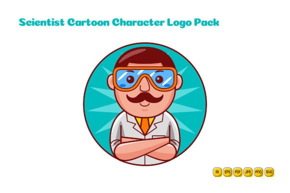 Scientist Cartoon Character Logo 03: A Versatile Visual Asset for Modern Communication