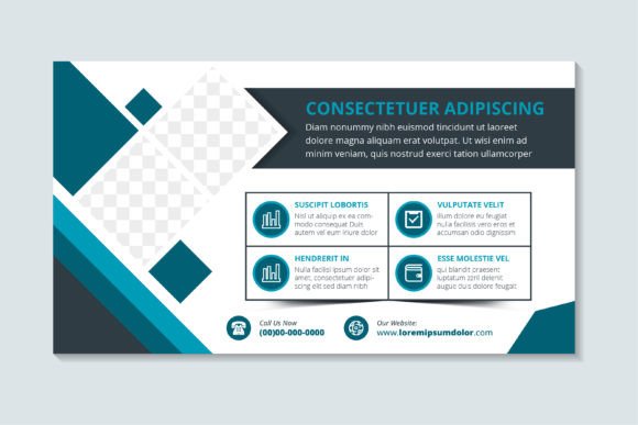 The Multicolored Blue Horizontal Banner: A Modern Template for Dynamic Communication