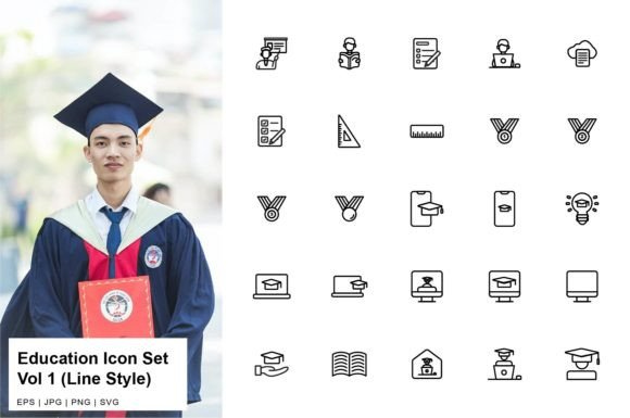The Practical Power of a Focused Icon Set: Education Icon Set Line Vol1