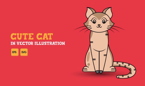 The Strategic Advantage of Cute Cat in Flat Vector Illustration
